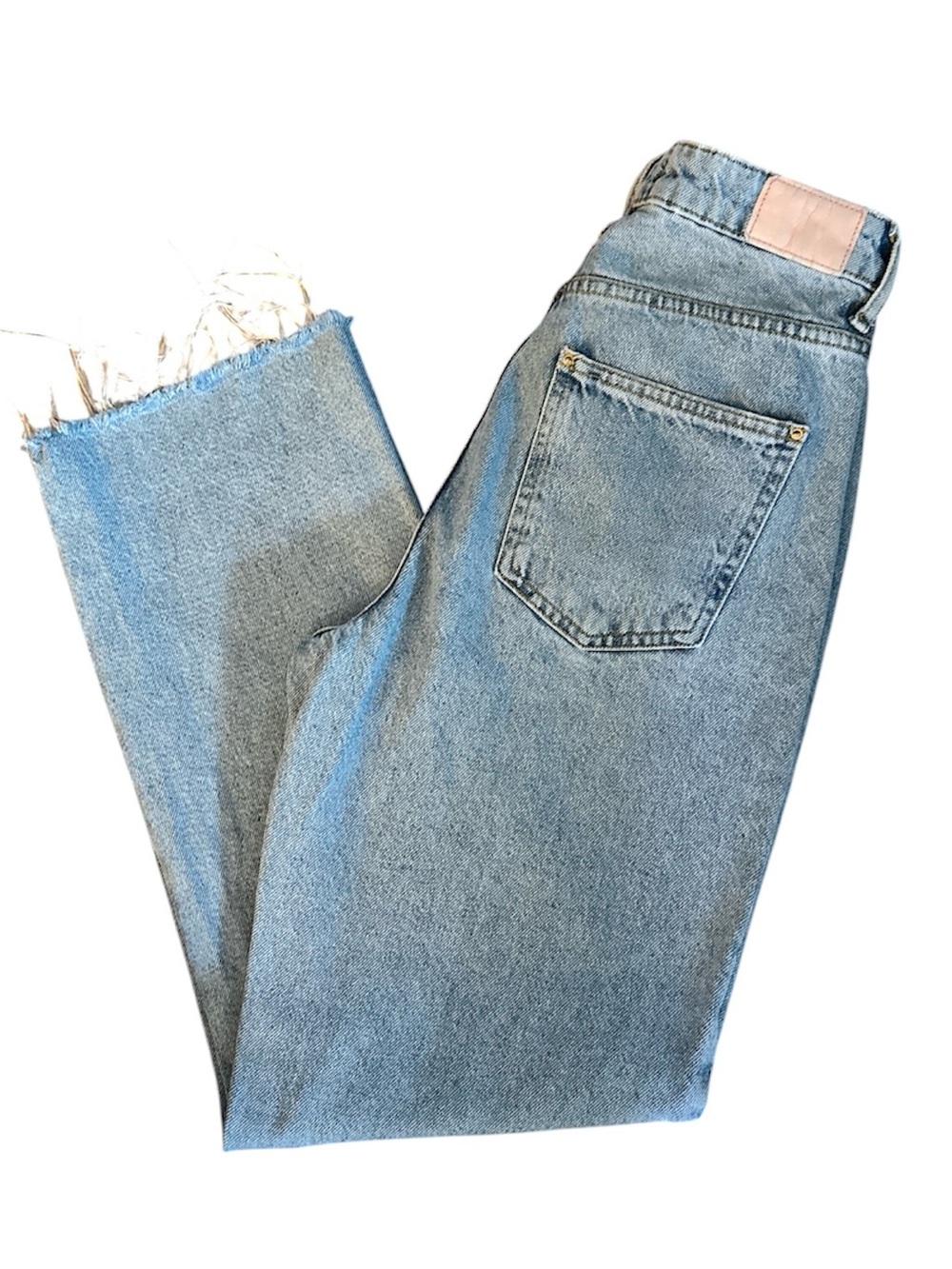 Zara Light Wash High Waisted Straight Leg Jeans sz 6